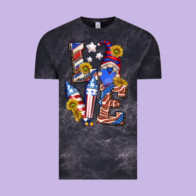 Vintage Tee love 4th of july with gnome