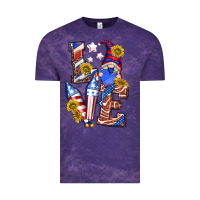 Cloud Purple love 4th of july with gnome Vintage Tee - texasbilliewilder