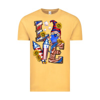 Vintage Mustard love 4th of july with gnome Vintage Tee - texasbilliewilder