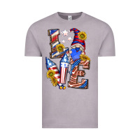 Vintage Zinc love 4th of july with gnome Vintage Tee - texasbilliewilder
