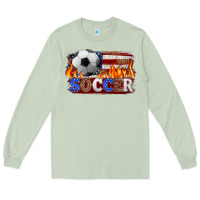 Matcha western american flag soccer Long Sleeve Tee - HRA Design Shop