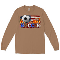 Toasted Coconut western american flag soccer Long Sleeve Tee - HRA Design Shop