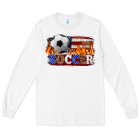 White western american flag soccer Long Sleeve Tee - HRA Design Shop