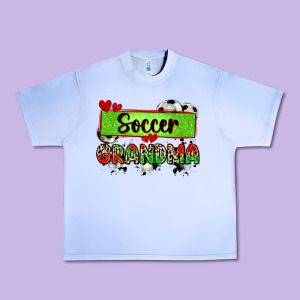 Soccer Grandma With Leopard Urban Heavy Tee Designed By Zillion Design Studio