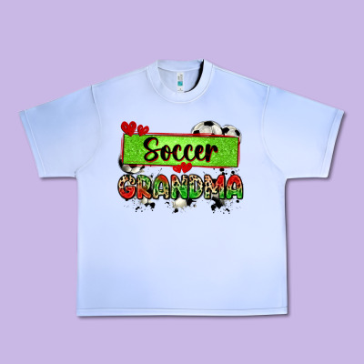 Soccer Grandma With Leopard Urban Heavy Tee Designed By Zillion Design Studio
