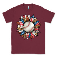 Burgundy baseball sunflower Classic Tee - HRA Design Shop