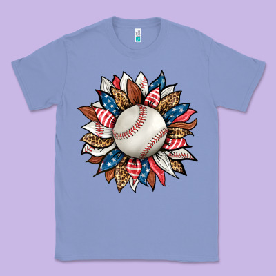 Baseball Sunflower Classic Tee Designed By Hra Design Shop