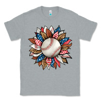 Heather Grey baseball sunflower Classic Tee - HRA Design Shop