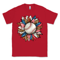 Red baseball sunflower Classic Tee - HRA Design Shop