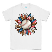 White baseball sunflower Classic Tee - HRA Design Shop