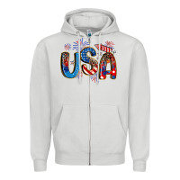 Dove Grey usa 4th of july Zipper Hoodie - Artiststas
