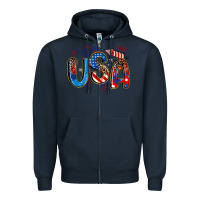 Navy usa 4th of july Zipper Hoodie - Artiststas