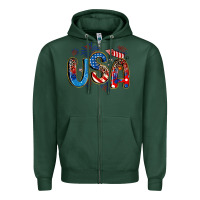 Sports Green usa 4th of july Zipper Hoodie - Artiststas