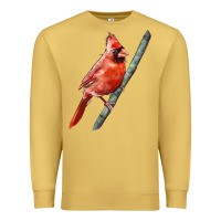 Antique Gold Northern Cardinal Bird Premium Sweatshirt - LillyAllenDesigns