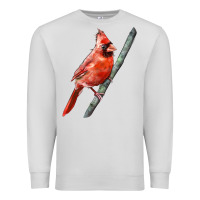 Dove Grey Northern Cardinal Bird Premium Sweatshirt - LillyAllenDesigns