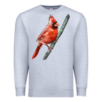Heather Grey Northern Cardinal Bird Premium Sweatshirt - LillyAllenDesigns