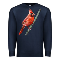 Navy Northern Cardinal Bird Premium Sweatshirt - LillyAllenDesigns