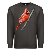 Smoke Northern Cardinal Bird Premium Sweatshirt - LillyAllenDesigns