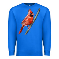 True Royal Northern Cardinal Bird Premium Sweatshirt - LillyAllenDesigns
