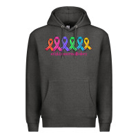 Charcoal Heather fight cancer in all colors Premium Hoodie - AdoDesignShop