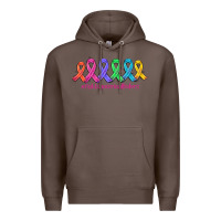 Coffee fight cancer in all colors Premium Hoodie - AdoDesignShop