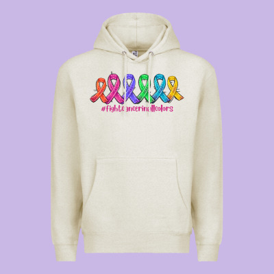 Fight Cancer In All Colors Premium Hoodie Designed By Adodesignshop