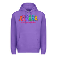 Purple fight cancer in all colors Premium Hoodie - AdoDesignShop