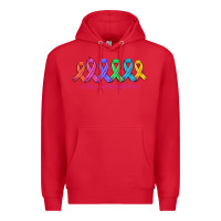 Red fight cancer in all colors Premium Hoodie - AdoDesignShop
