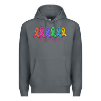 Rock fight cancer in all colors Premium Hoodie - AdoDesignShop