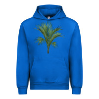 Cobalt Botanical Majesty Palm Illustrations Urban Hoodie - LillyAllenDesigns