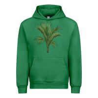 Emerald Botanical Majesty Palm Illustrations Urban Hoodie - LillyAllenDesigns