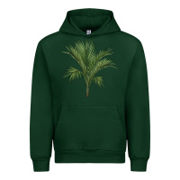 Forest Green Botanical Majesty Palm Illustrations Urban Hoodie - LillyAllenDesigns