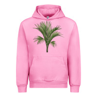 Fuchsia Pink Botanical Majesty Palm Illustrations Urban Hoodie - LillyAllenDesigns