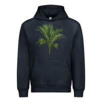 Navy Botanical Majesty Palm Illustrations Urban Hoodie - LillyAllenDesigns