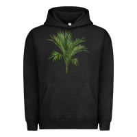 Pigment Black Botanical Majesty Palm Illustrations Urban Hoodie - LillyAllenDesigns