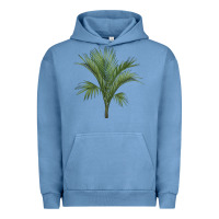 Pigment Pebble Blue Botanical Majesty Palm Illustrations Urban Hoodie - LillyAllenDesigns