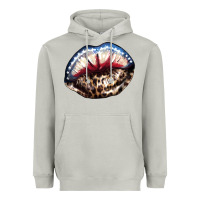 Moon Dust American lips leopard Heavyweight Hoodie - NancyCooperArtShop