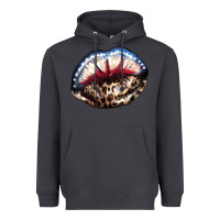 Smoke American lips leopard Heavyweight Hoodie - NancyCooperArtShop