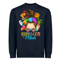 Navy messy bun summer vibes Heavyweight Sweatshirt - RanaPortraitStore