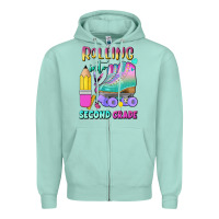 Seafoam rolling into second grade Zipper Hoodie - BundleAndBundleShop