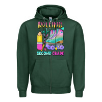Sports Green rolling into second grade Zipper Hoodie - BundleAndBundleShop