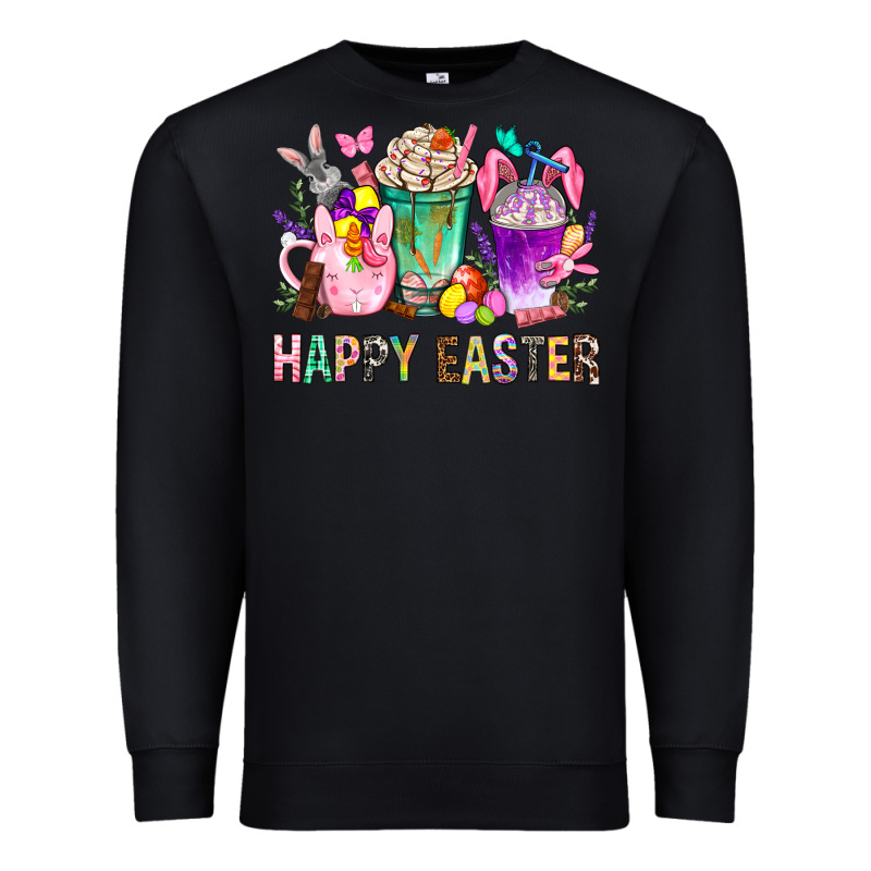 Happy Easter Coffee Cups With Bunny Premium Sweatshirt by NancyCooperArtShop | Teevron