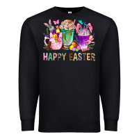 Black Happy Easter coffee cups with Bunny Premium Sweatshirt - NancyCooperArtShop