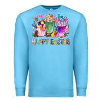 Ocean Blue Happy Easter coffee cups with Bunny Premium Sweatshirt - NancyCooperArtShop