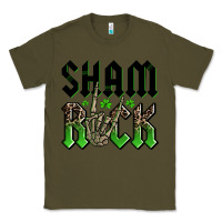 Army Green St. Patrick's shamrock Classic Tee - OliviaCreatesArt