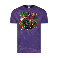 Cloud Purple meowy christmas Vintage Tee - Zillion Design Studio
