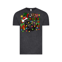 Vintage Black meowy christmas Vintage Tee - Zillion Design Studio