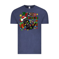 Vintage Denim meowy christmas Vintage Tee - Zillion Design Studio