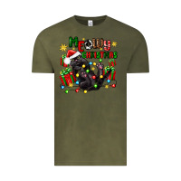 Vintage Olive meowy christmas Vintage Tee - Zillion Design Studio