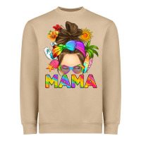 Mushroom messy bun mama summer Heavyweight Sweatshirt - RanaPortraitStore